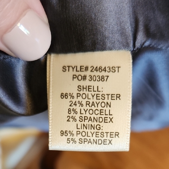 Skies Are Blue Dark Gray Blazer with Notched Lapel Boyfriend Fit, Size XL - Picture 15 of 15